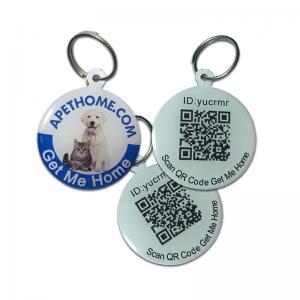 شخصية الكلب القط العلامات والعلامات الفولاذ المقاوم للصدأ الحيوانات الذكية بطاقة هوية رمز ريال قطري مسح الاحداثيات